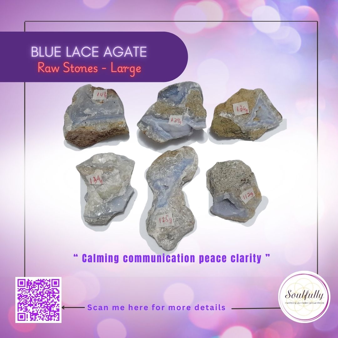 Blue Lace Agate Raw Stone