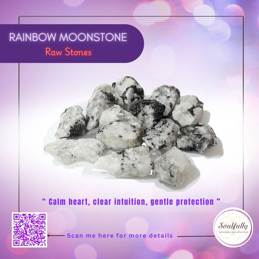 Raw Rainbow Moonstone Stones