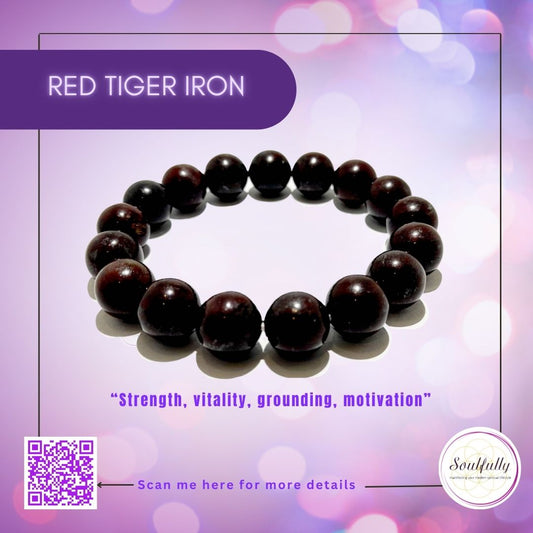 Tiger Iron (Red 8mm,/ 8 inches)