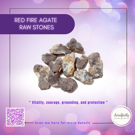 Agate, Red Fire Agate Raw Stone