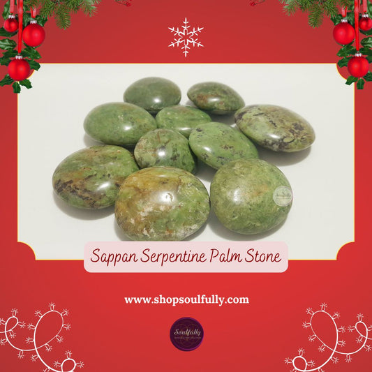 Sappan Serpentine Palm Stone