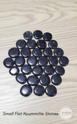 Nuummite Flat Penny Round Shape Large Stone