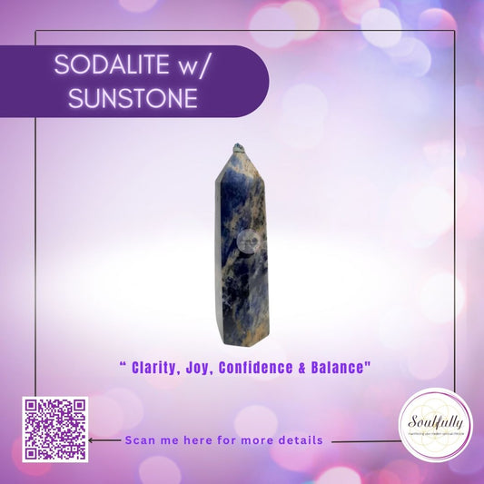 Small Single Terminated  SODALITE with SUNSTONE Tower Generator