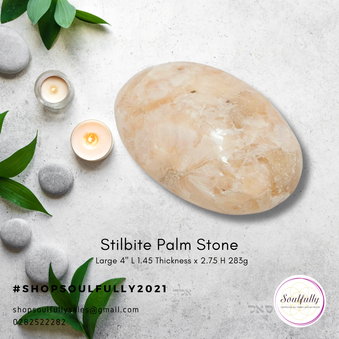 Stilbite Palm Stone