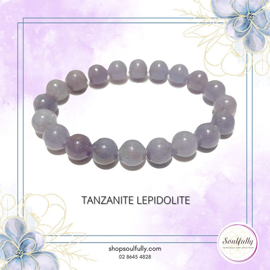 Tanzanite Lepidolite (RARE) Bracelet