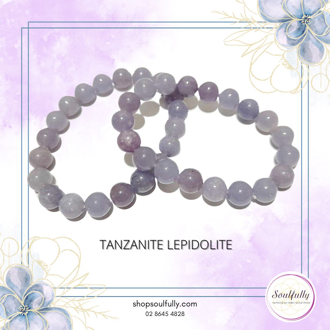 Tanzanite Lepidolite (RARE) Bracelet