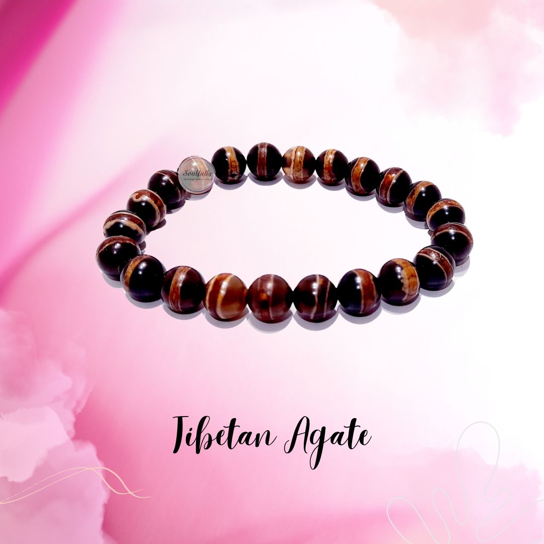 Agate, Tibetan Agate (RARE) Bracelet