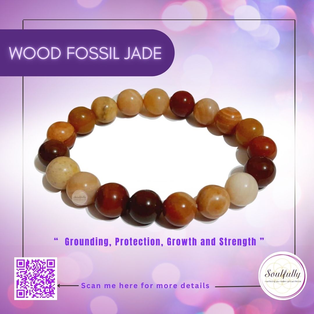 Wood Fossil Jade Bracelet