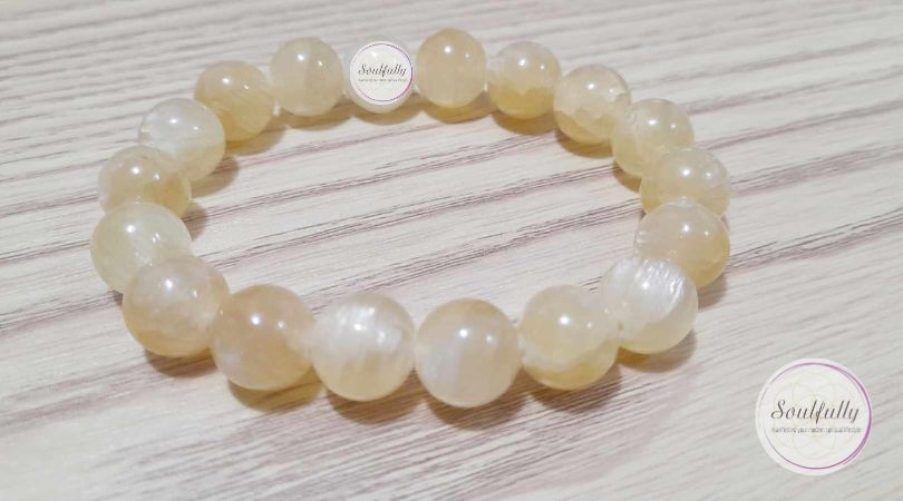 Selenite, Yellow or Sunset Gold Selenite (RARE) Bracelet (ONLY for EUROPE)